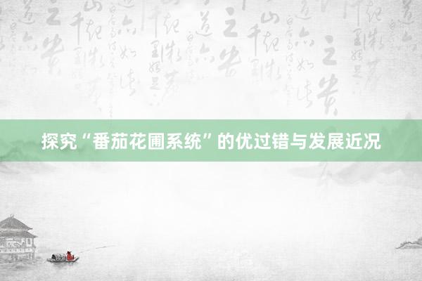 探究“番茄花圃系统”的优过错与发展近况